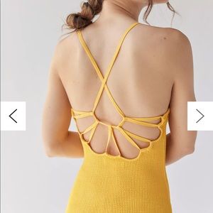 Urban Outfitters Orange Strappy Back Mini Dress
